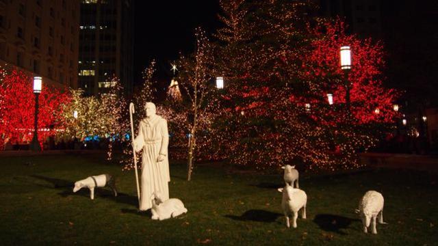 On peut voir plusieurs sortes de crèches dans Temple Square.